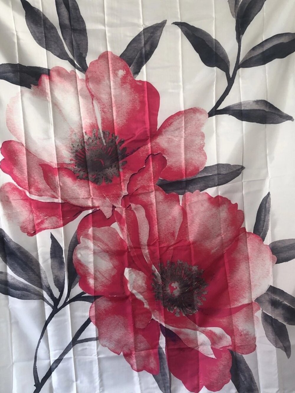 Corovy Floral Pink Gray Shower Curtain Back Drop Tapestry 64” L X 139” H